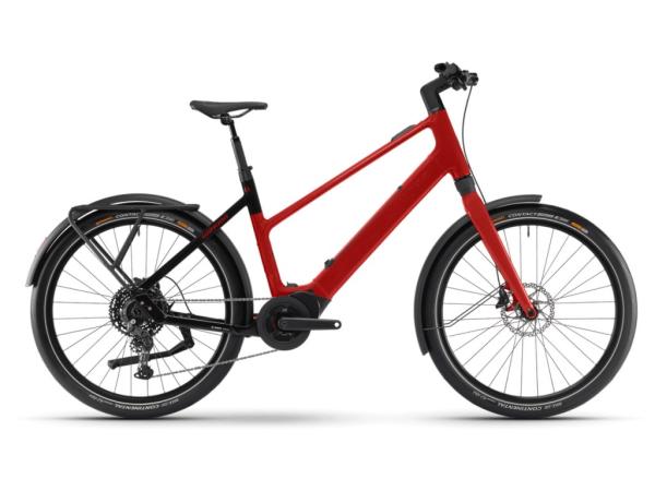 Winora iRide Pure X10 HIGH i400Wh 10-G Cues 24-25 Wi BSXM GL_red/black Rh L