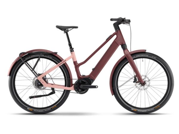 Winora iRide Pure R5f MID i400Wh 5-G Nexus 24-25 Wi BSXMMA_red velv./rose tan Rh XS