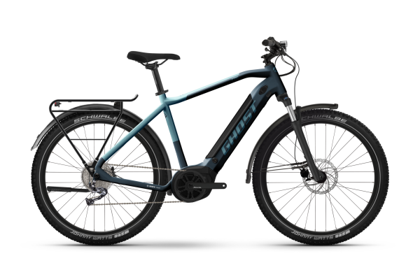 GHOST E-TERU ESSENTIAL EQ HIGH dark grey/metallic light blue - glossy XL