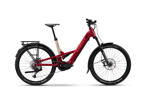 GHOST E-ASX ESSENTIAL LOW EQ rebel red/coffee pebble - glossy M